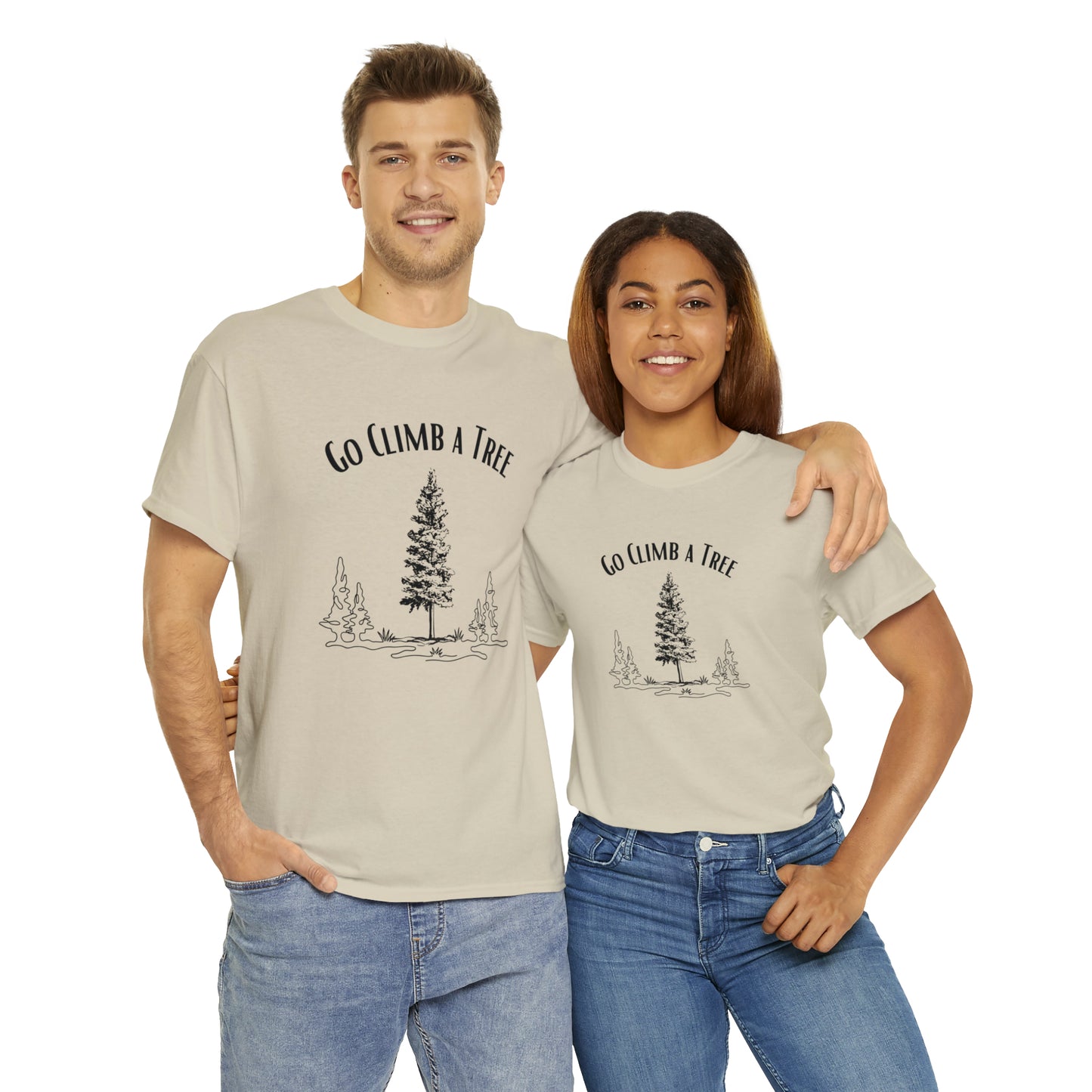 'Go Climb a Tree" Heavy Cotton Tee (Unisex)