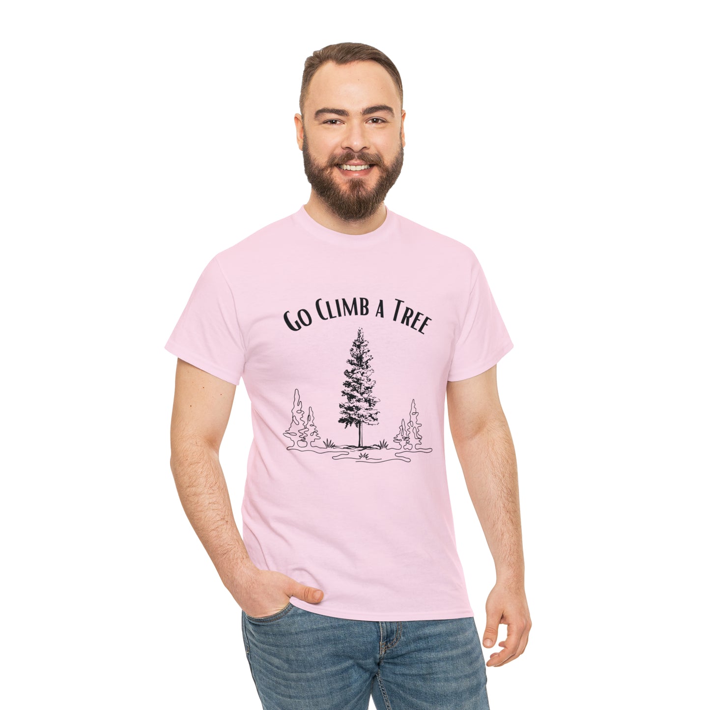 'Go Climb a Tree" Heavy Cotton Tee (Unisex)