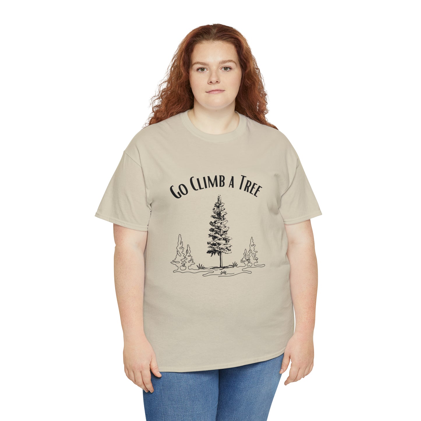 'Go Climb a Tree" Heavy Cotton Tee (Unisex)