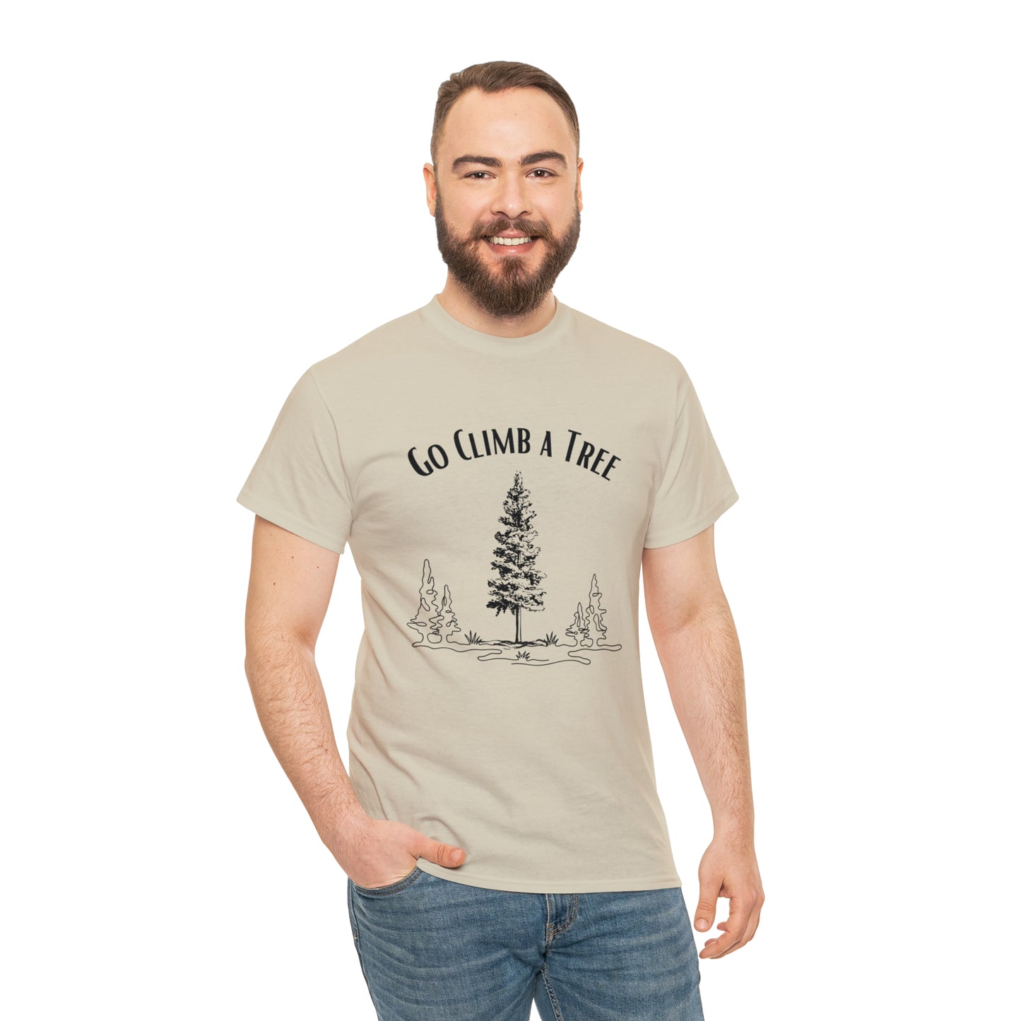 'Go Climb a Tree" Heavy Cotton Tee (Unisex)