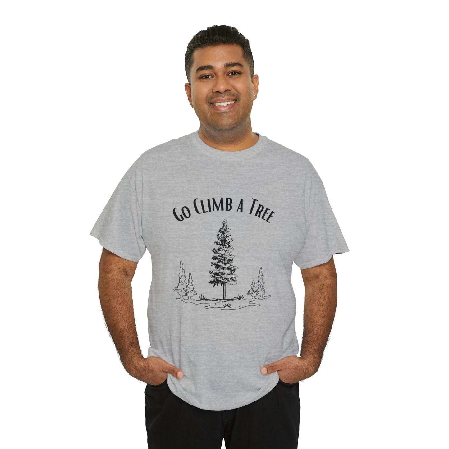 'Go Climb a Tree" Heavy Cotton Tee (Unisex)