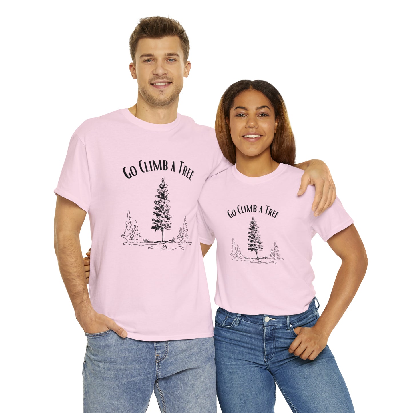'Go Climb a Tree" Heavy Cotton Tee (Unisex)