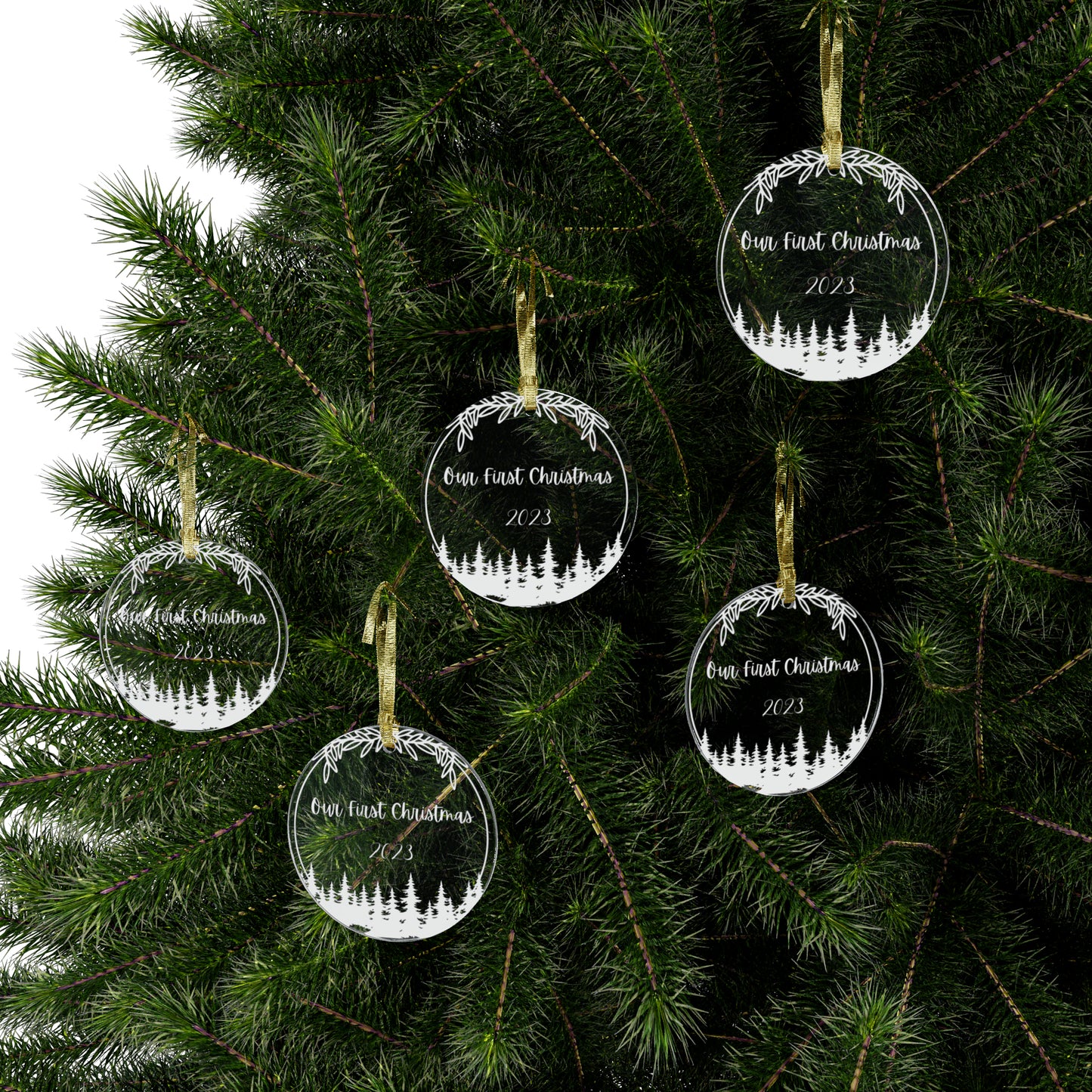 'Our First Christmas' Acrylic Ornament