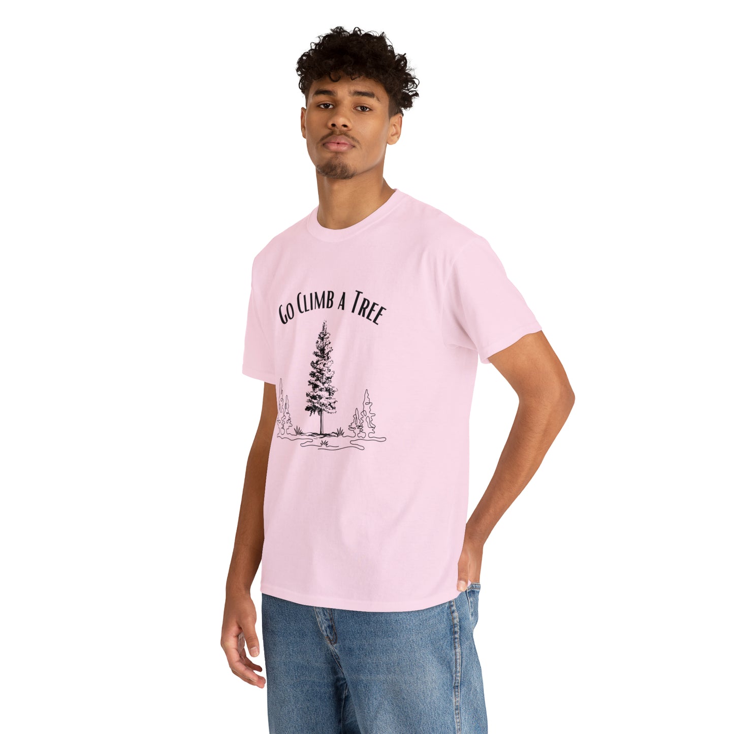 'Go Climb a Tree" Heavy Cotton Tee (Unisex)