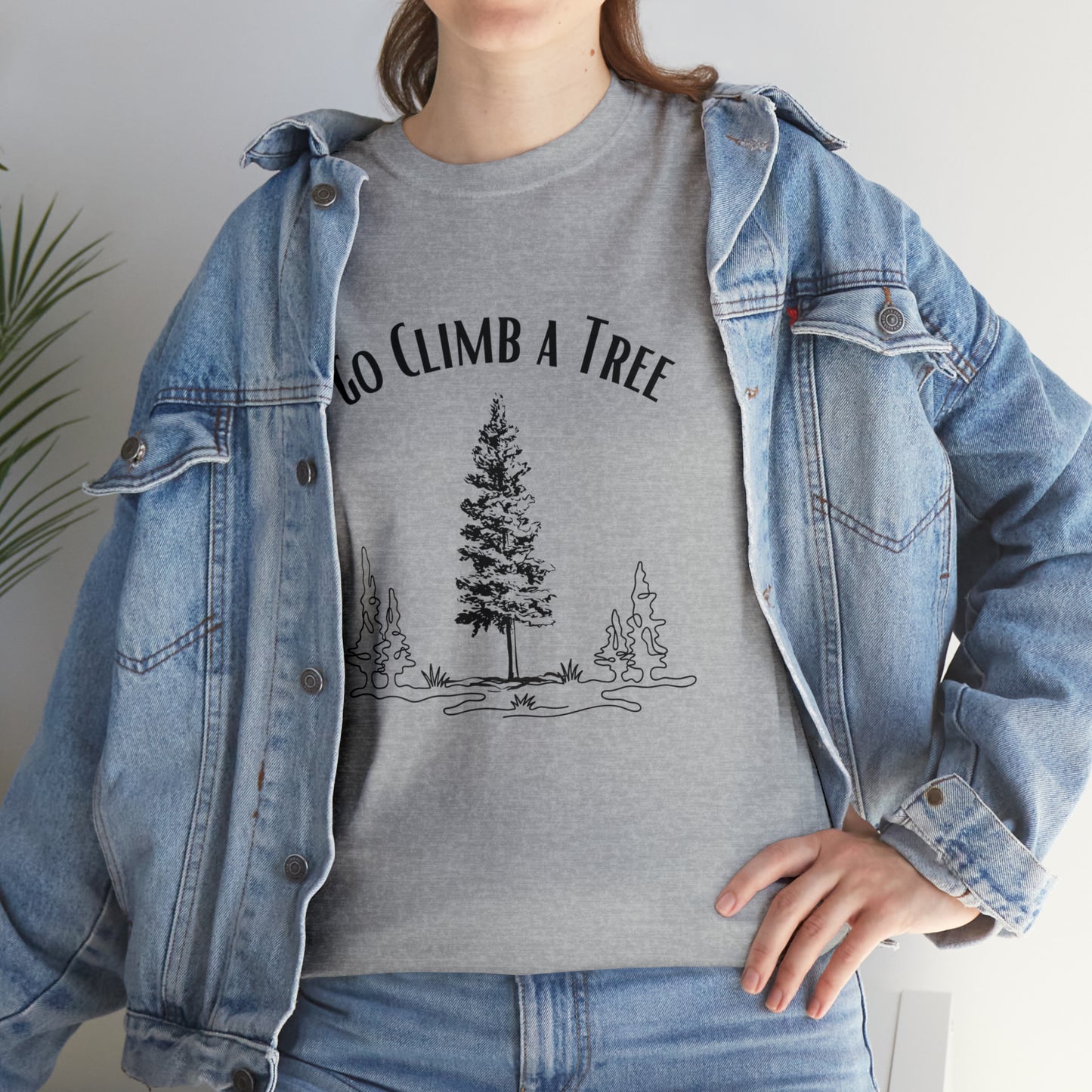 'Go Climb a Tree" Heavy Cotton Tee (Unisex)