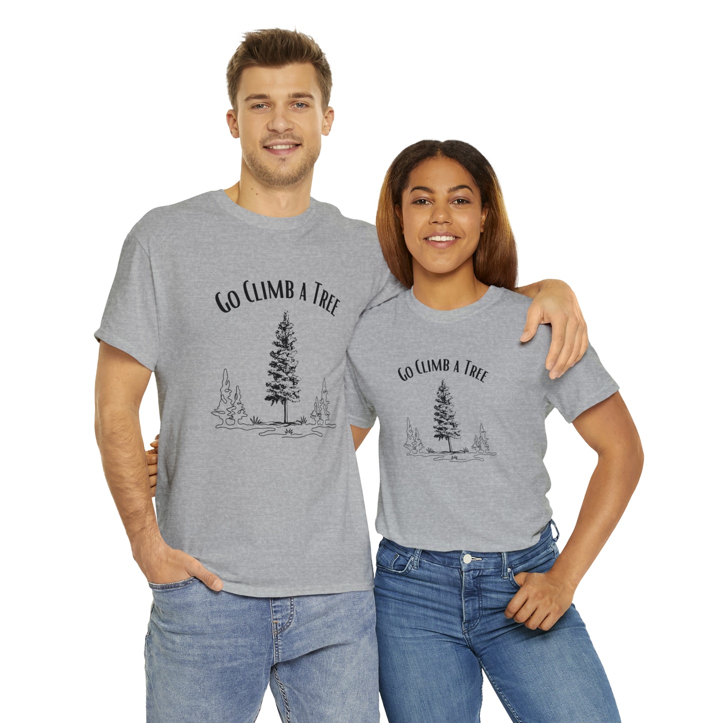 'Go Climb a Tree" Heavy Cotton Tee (Unisex)