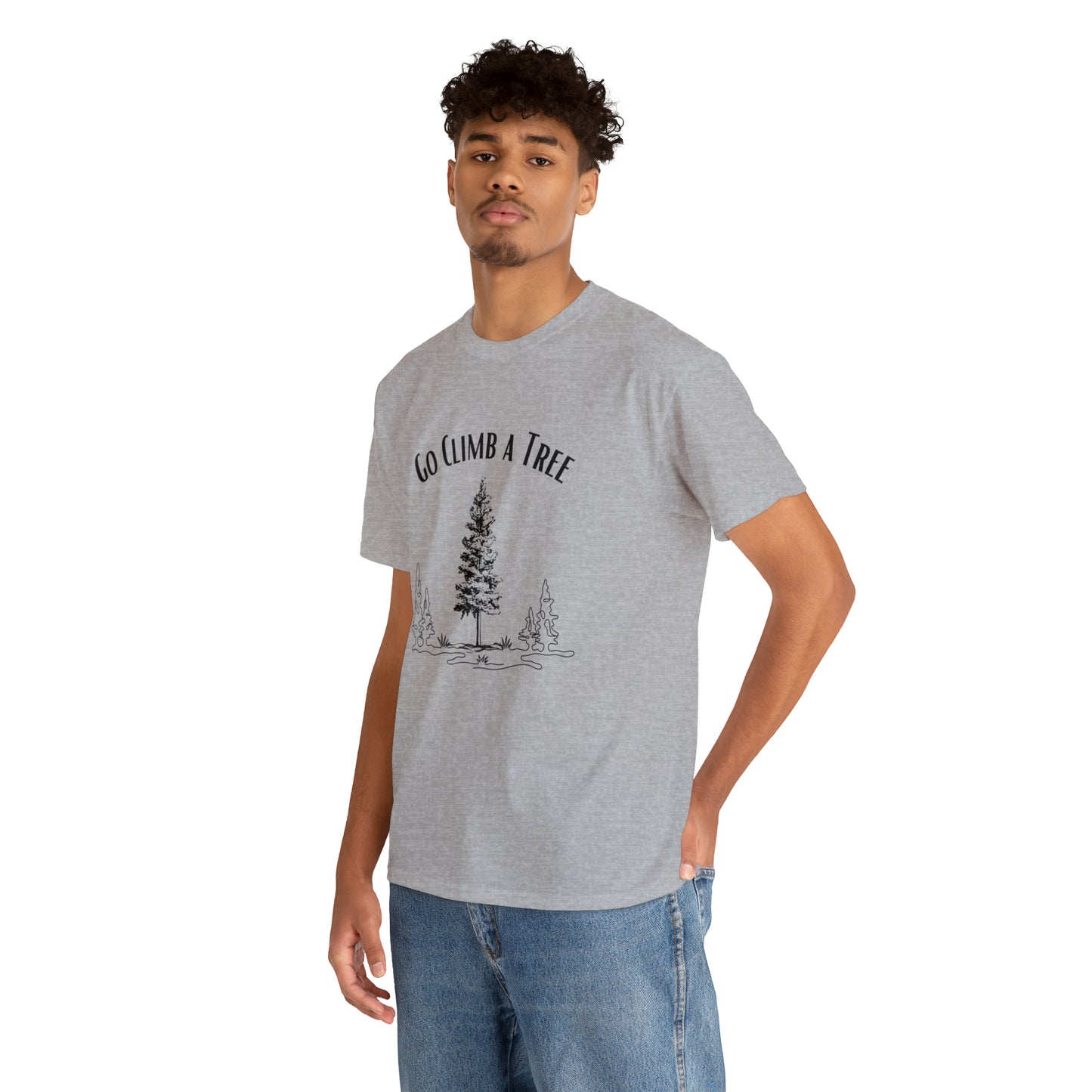 'Go Climb a Tree" Heavy Cotton Tee (Unisex)