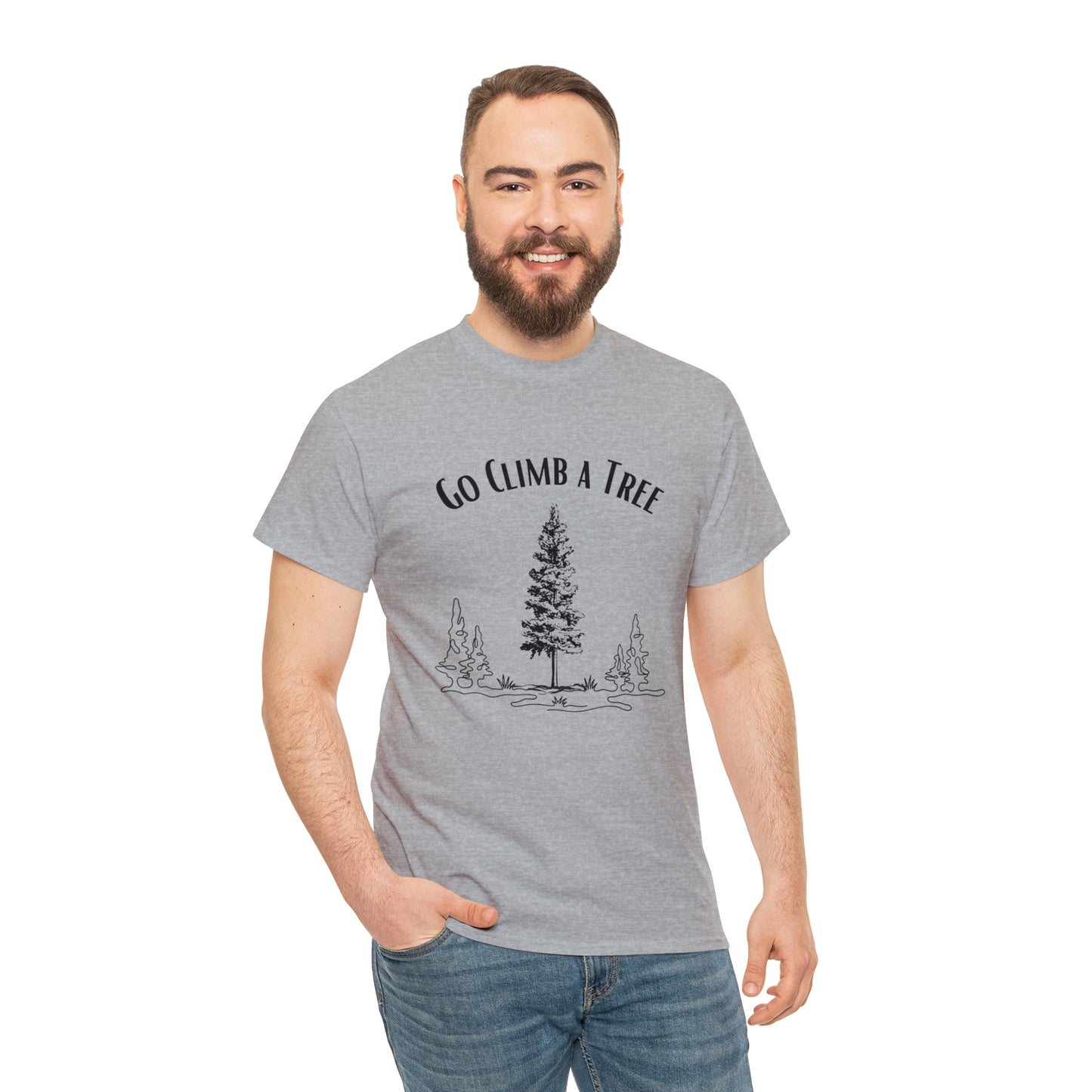 'Go Climb a Tree" Heavy Cotton Tee (Unisex)