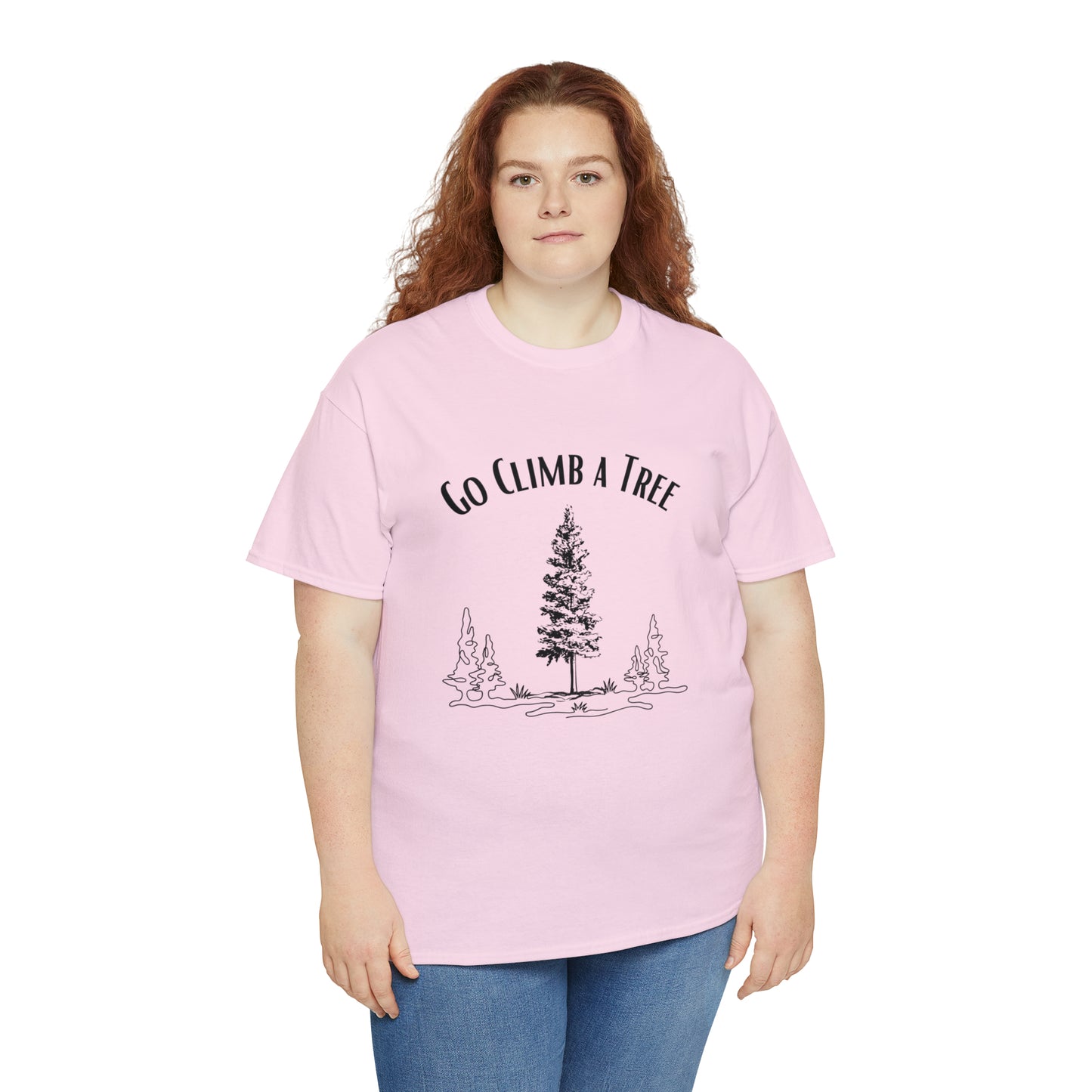'Go Climb a Tree" Heavy Cotton Tee (Unisex)