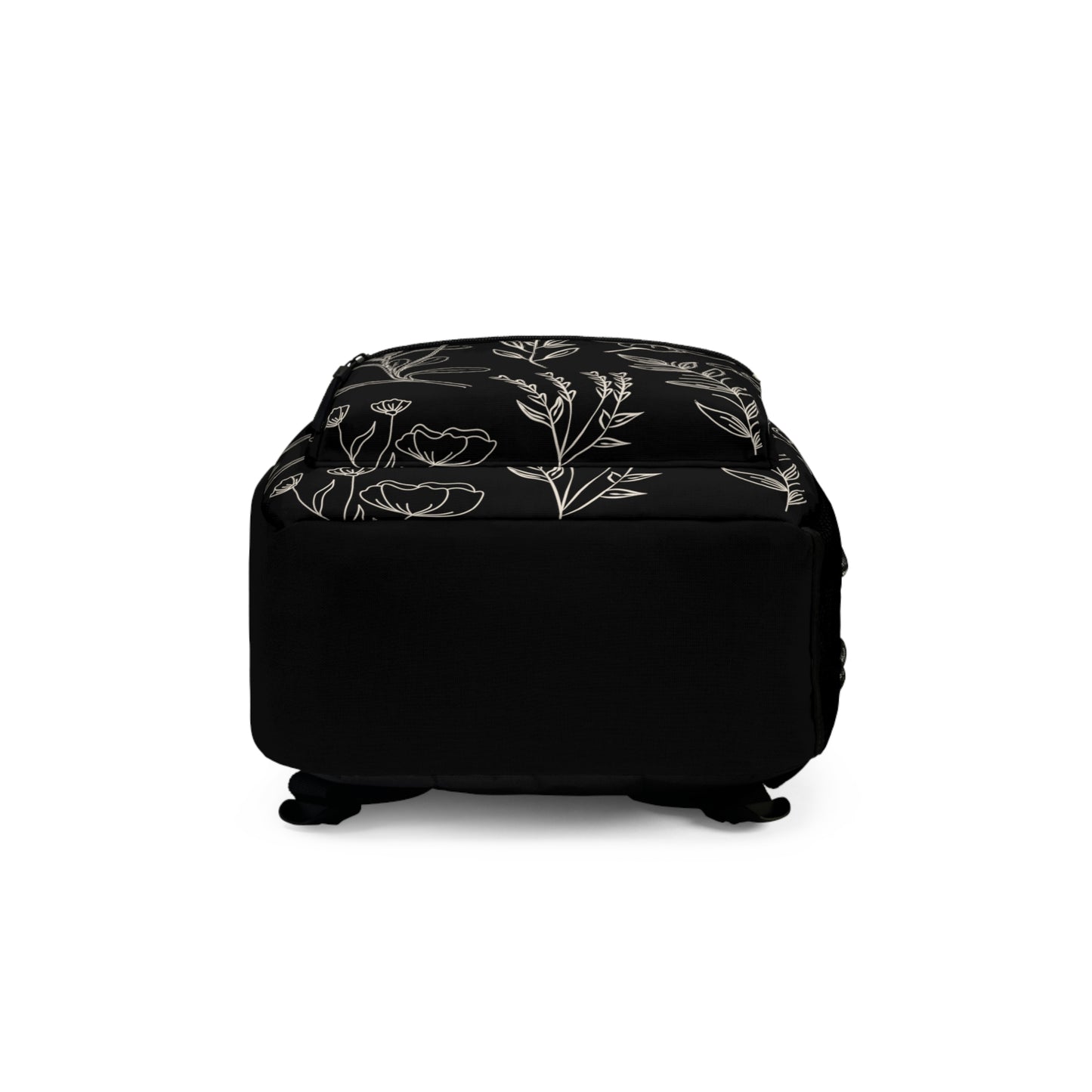 Minimalistic Floral Backpack (Black)