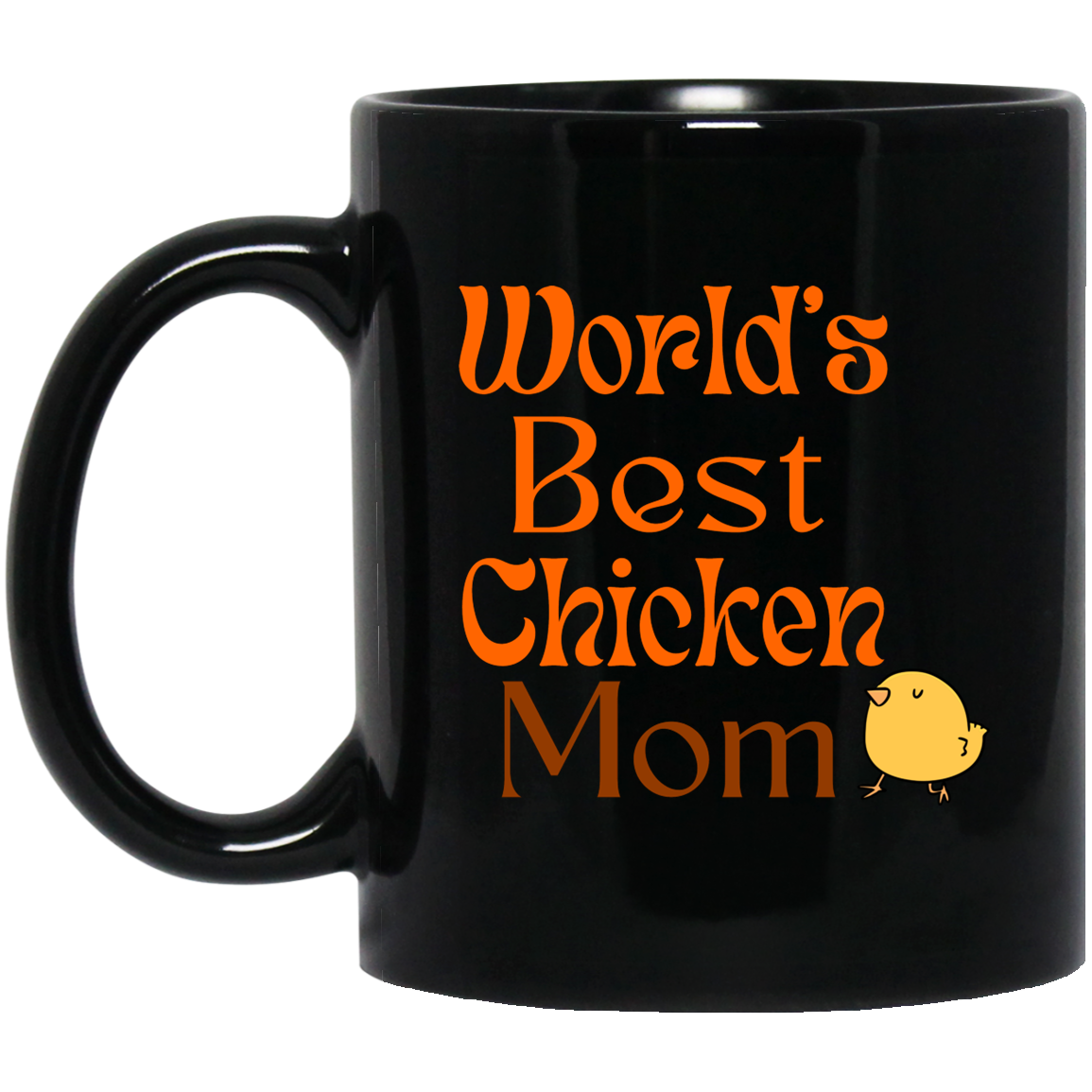 "Chicken Mom" 11 oz. Black Mug
