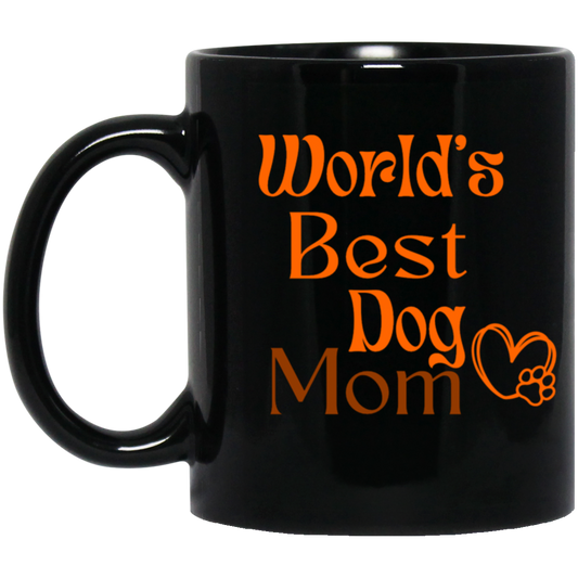 'World’s Best Dog Mom’ 11 oz. Black Mug