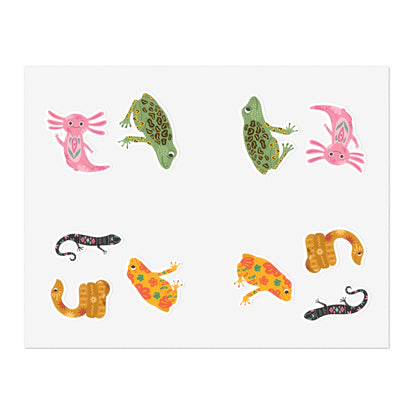 ‘Cute Reptile and Amphibian’ Sticker Sheets