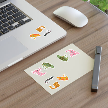 ‘Cute Reptile and Amphibian’ Sticker Sheets