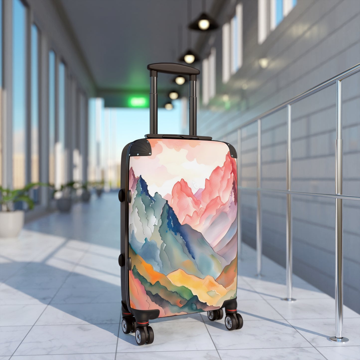 'Watercolor Mountains' Suitcase