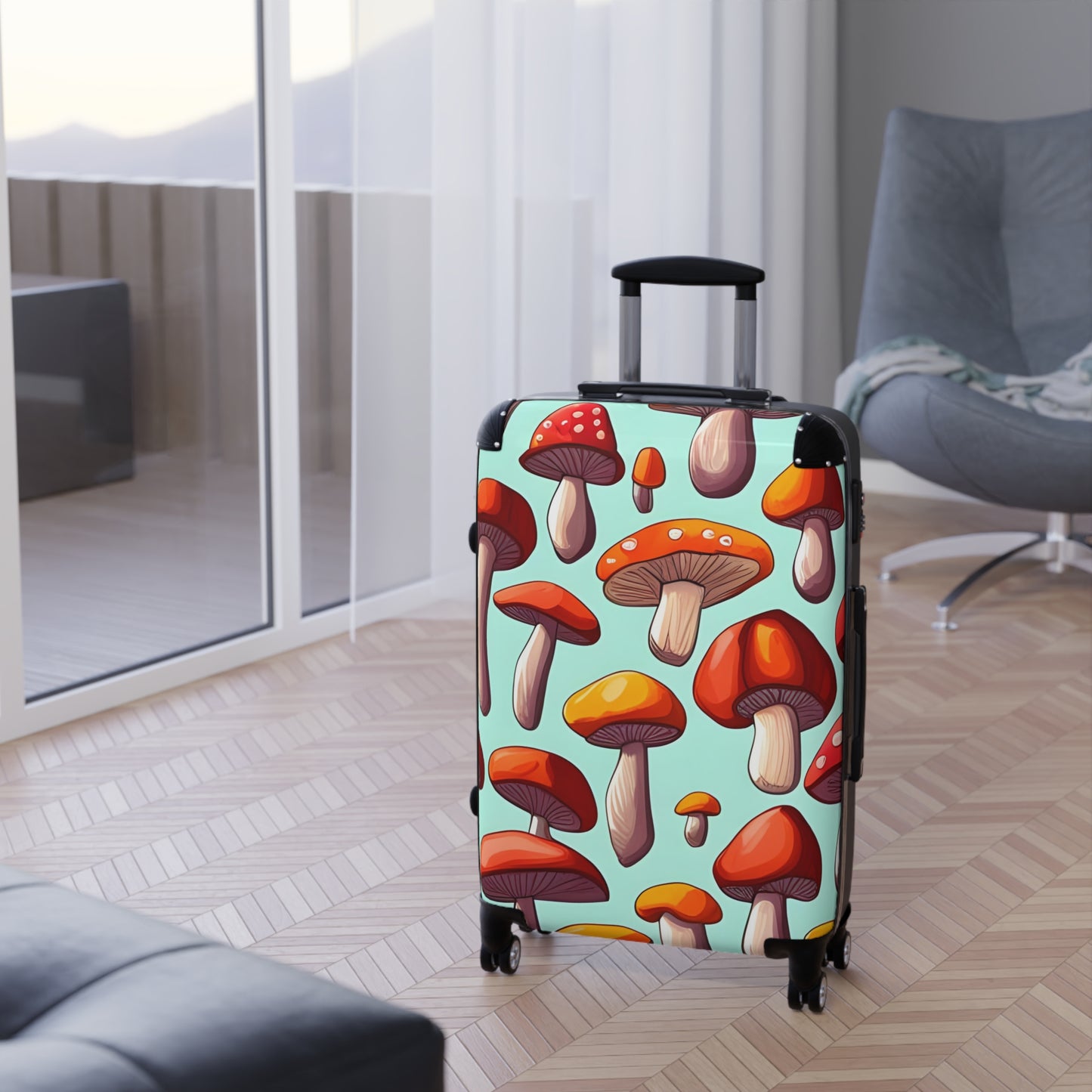 'Painted Mushroom' Suitcase