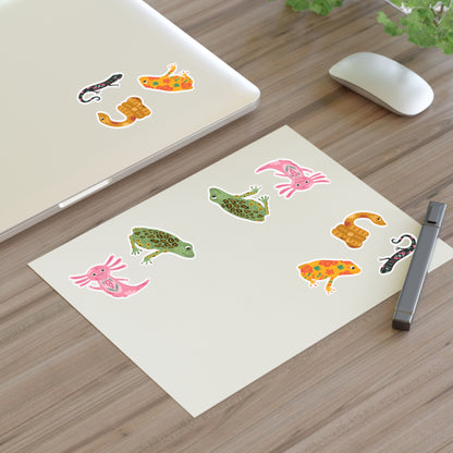 ‘Cute Reptile and Amphibian’ Sticker Sheets