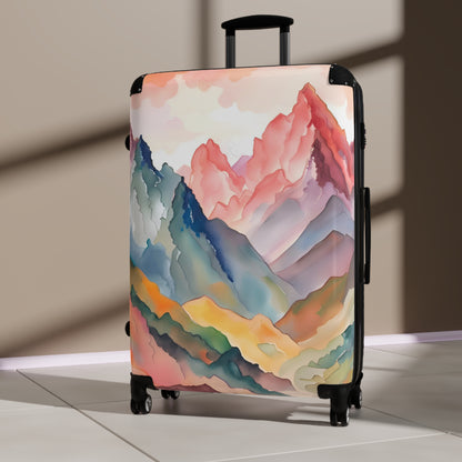 'Watercolor Mountains' Suitcase