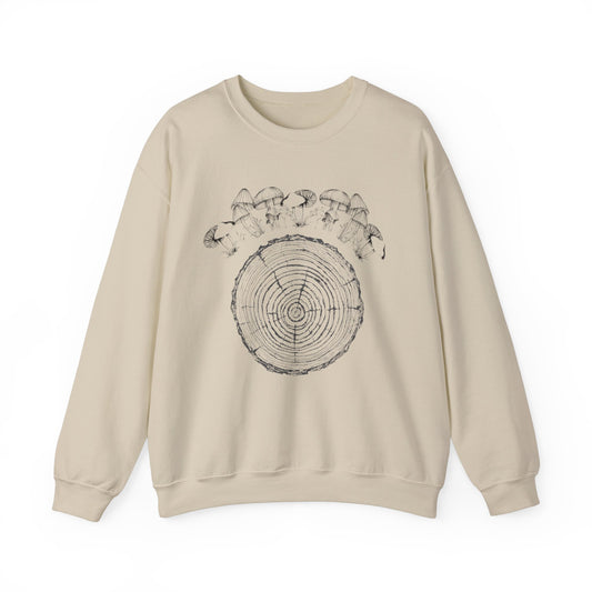 Mushroom Tree Ring Crewneck Sweatshirt