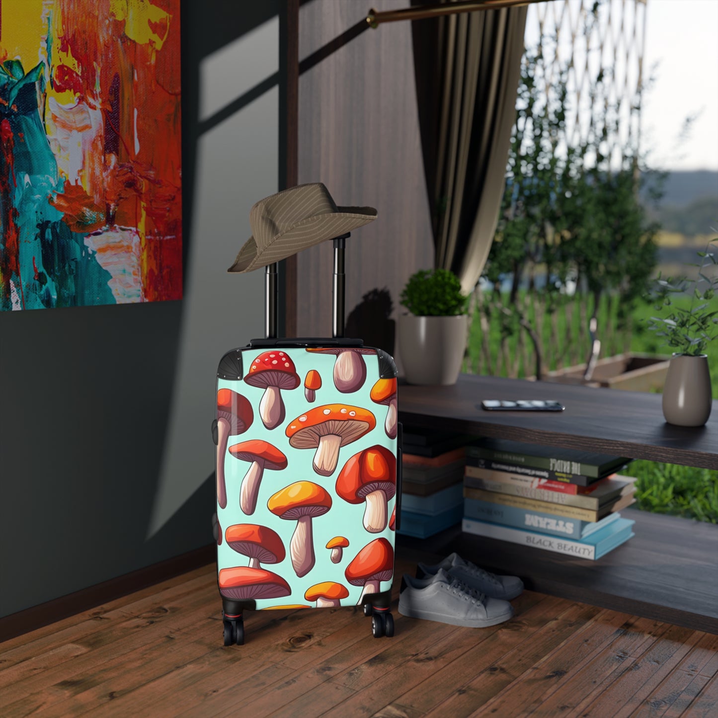 'Painted Mushroom' Suitcase