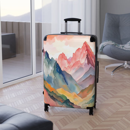 'Watercolor Mountains' Suitcase