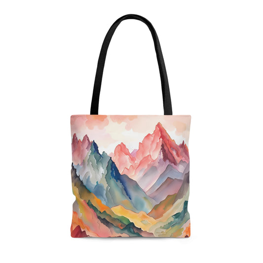 'Watercolor Mountains' Tote Bag