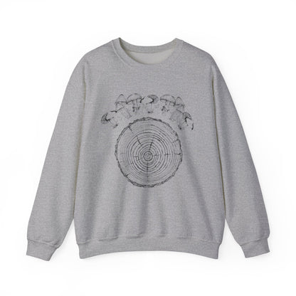 Mushroom Tree Ring Crewneck Sweatshirt