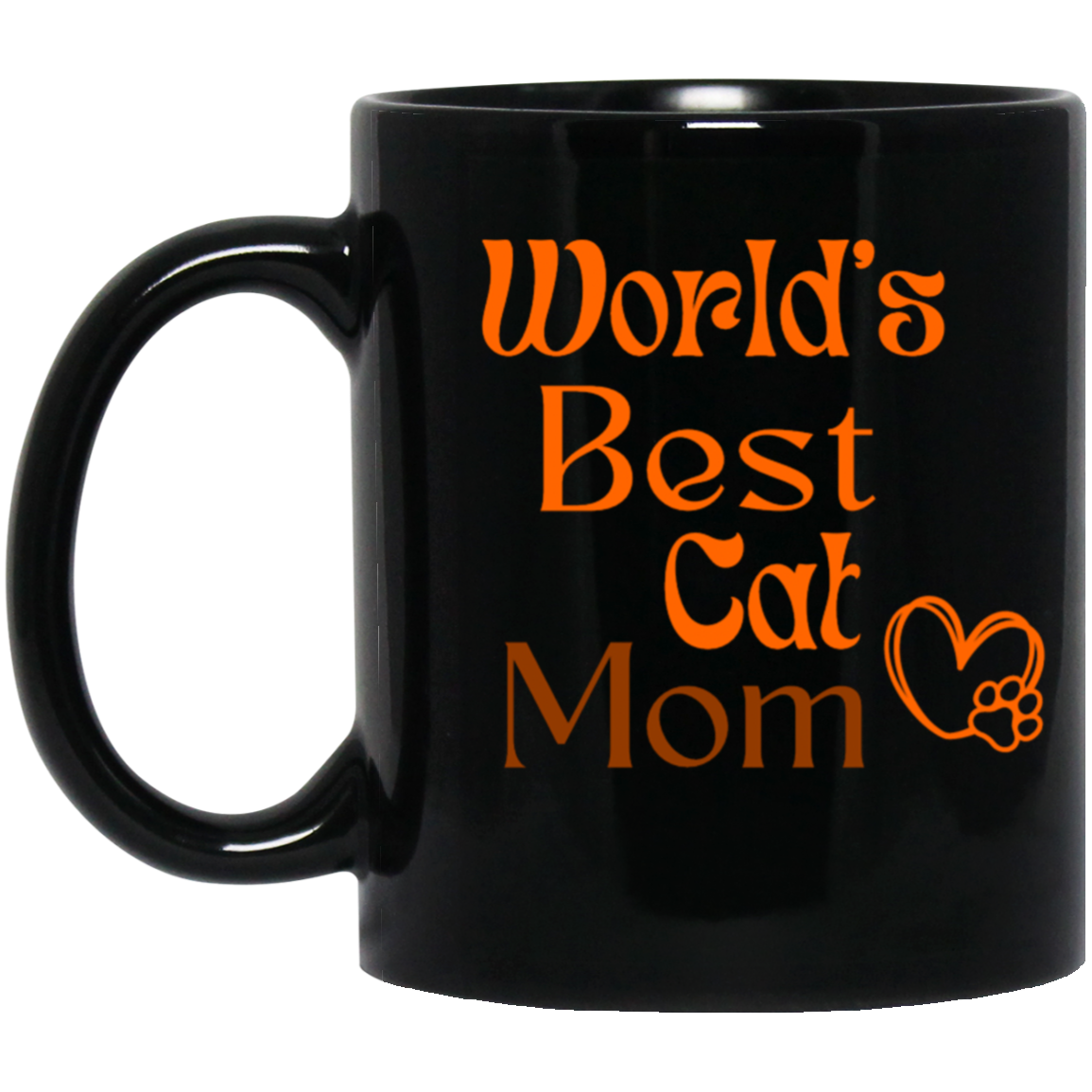 'World’s Best Cat Mom’ 11 oz. Black Mug