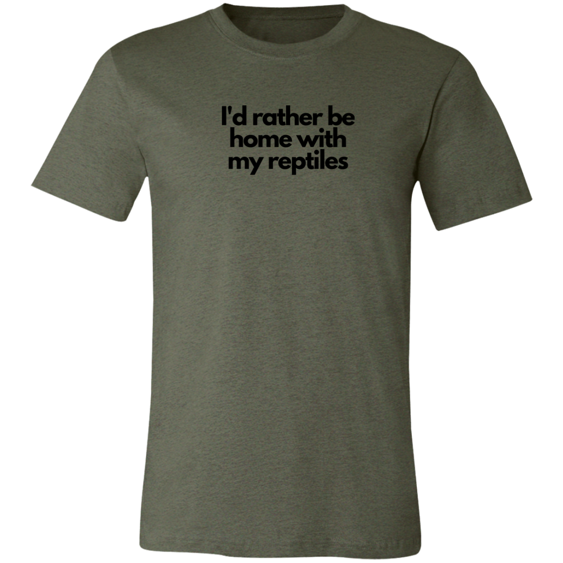 ‘I’d rather be home with my reptiles’ Unisex Jersey Short-Sleeve T-Shirt