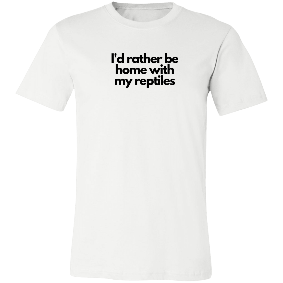 ‘I’d rather be home with my reptiles’ Unisex Jersey Short-Sleeve T-Shirt