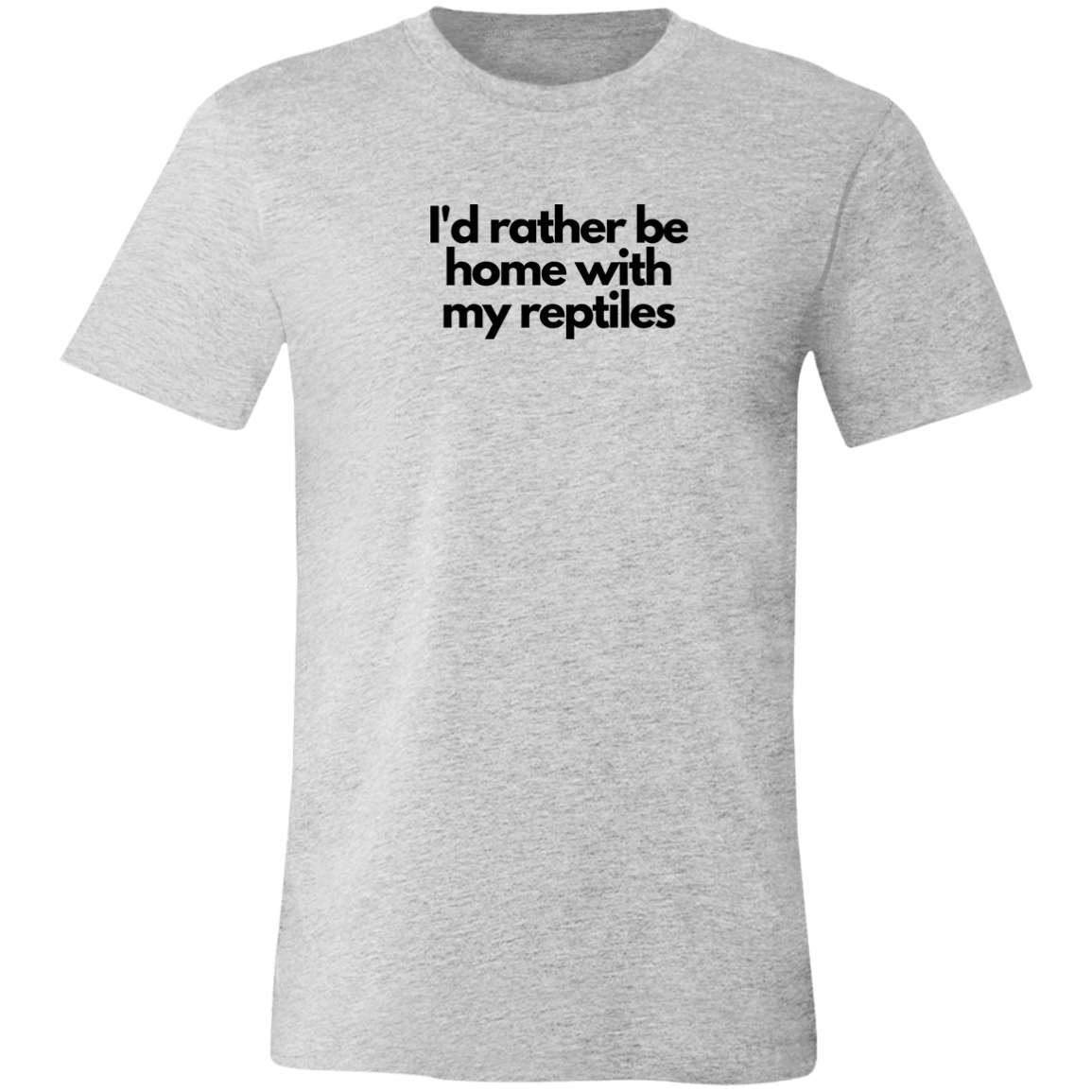 ‘I’d rather be home with my reptiles’ Unisex Jersey Short-Sleeve T-Shirt