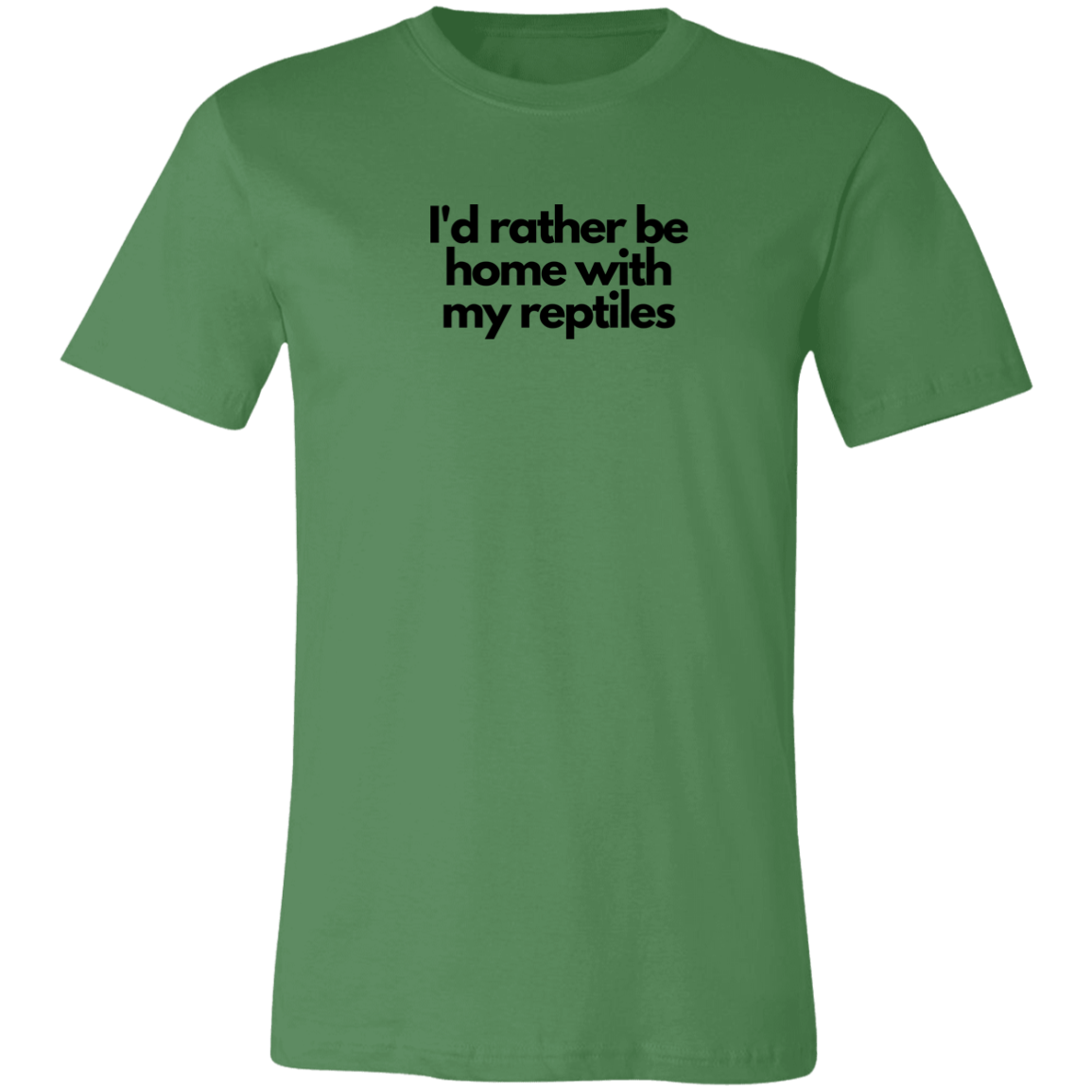 ‘I’d rather be home with my reptiles’ Unisex Jersey Short-Sleeve T-Shirt